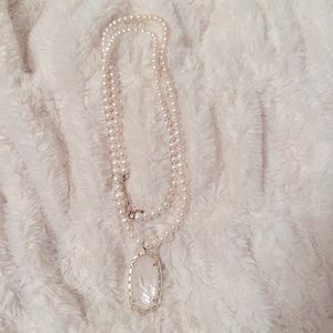 *VINTAGE* Kendra Scott Marlowe Beaded Necklace White MOP - NWOT